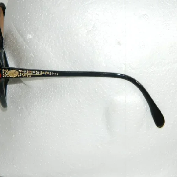 Stendhal Vintage 70’s-80’s Designer Black Glasses Frames w/ +2.50 Reader lenses - Picture 5 of 14
